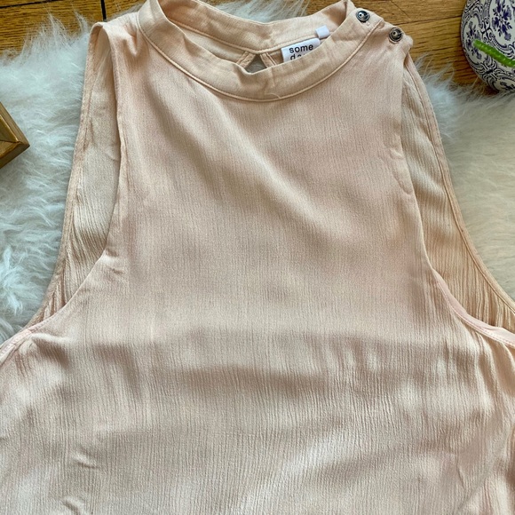 Somedays Lovin Peach Mock Neck Mini Dress - Picture 2 of 7